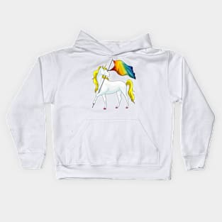 Unicorn Rainbow Flag Kids Hoodie